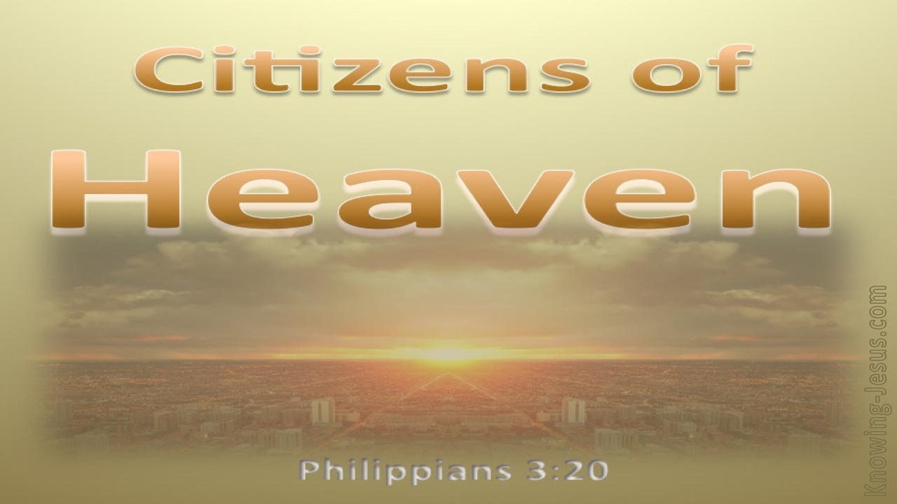 Philippians 3:20 Our Citizenship Is In Heaven (orange)